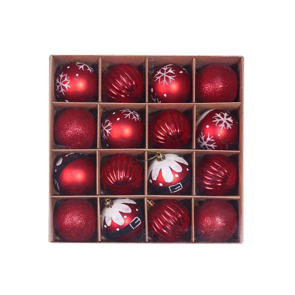 Ornament Christmas Tree Ball Decorations Xmas Ball Red Gold Silver Blue Hanging Home Party Decor - Velora