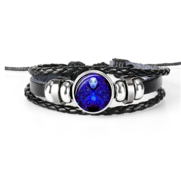 Zodiac Constellation Bracelet Braided Design Bracelet For Men Women Kids - Velora