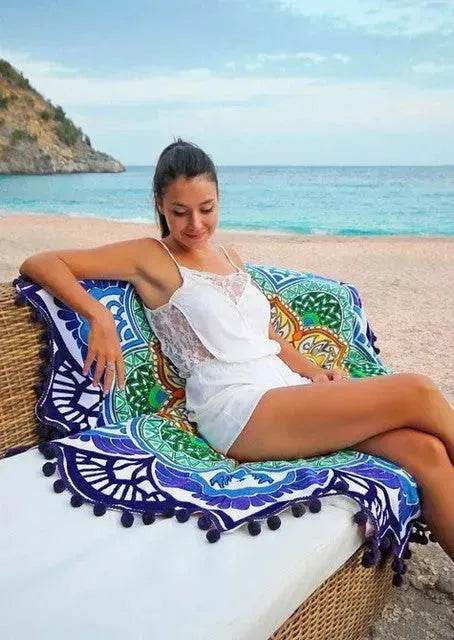 Tassel Fringe Beach Large Round Towel Fringe Beach Mat