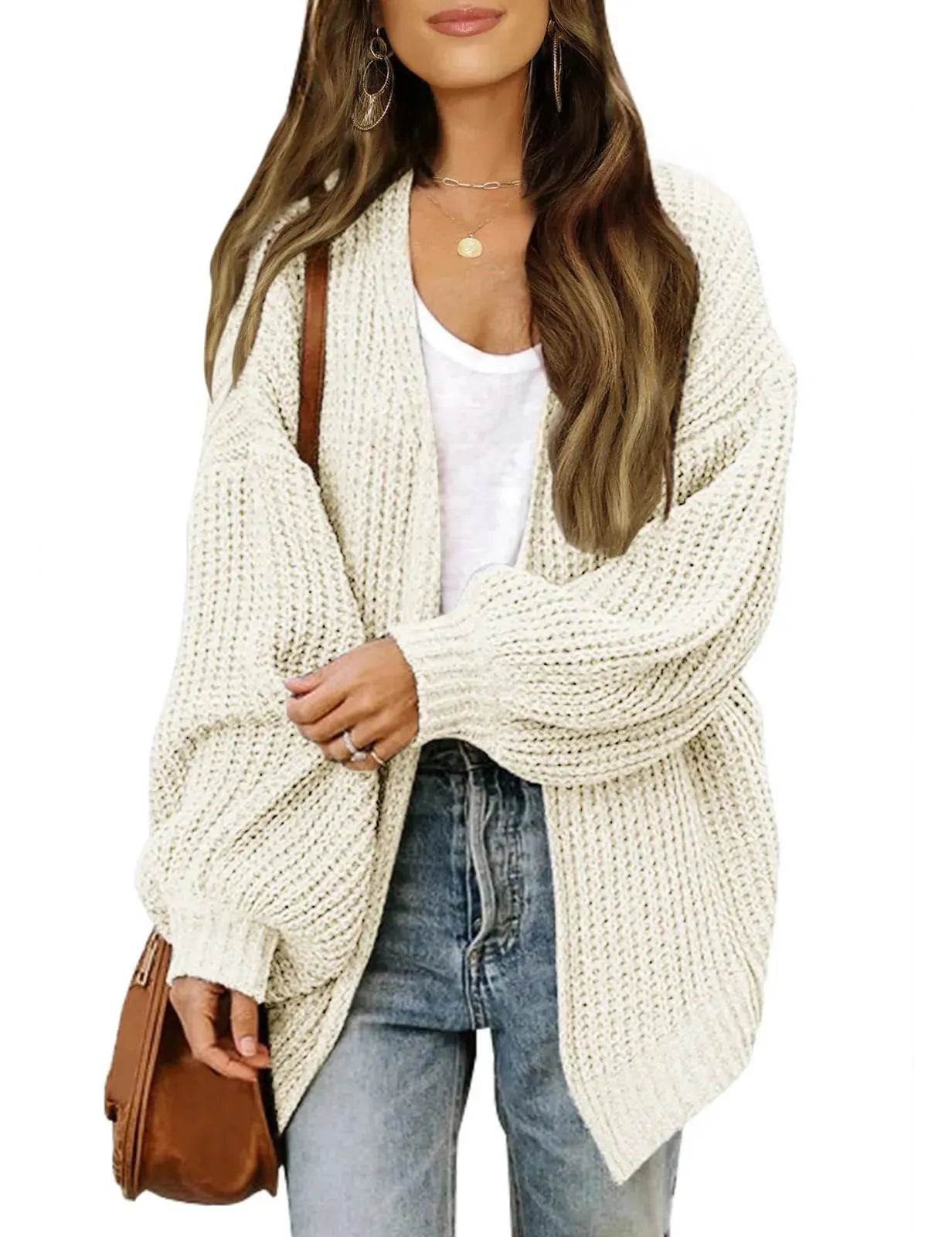 Fall fashioned jacket Knitted Cardigan sweater for women - Velora