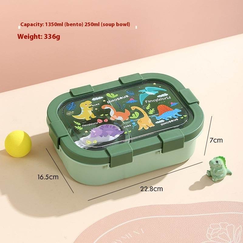 Kids Plastic Lunch Container Bento Lunch Box - Velora