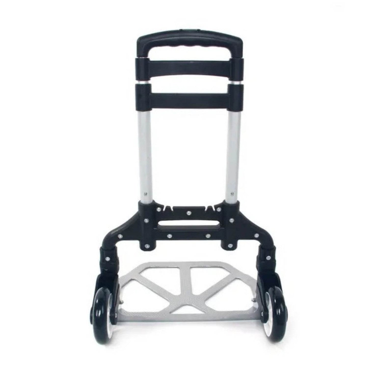 Portable Folding Collapsible Aluminum Cart Dolly Push Truck Trolley Black - Velora