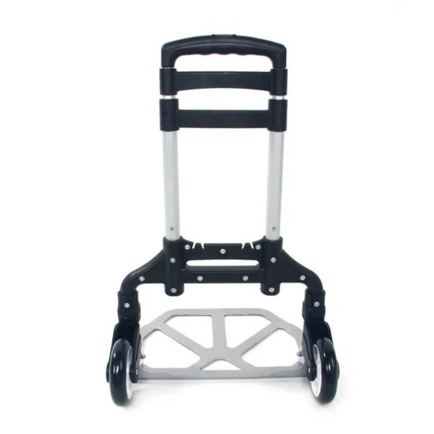 Portable Folding Collapsible Aluminum Cart Dolly Push Truck Trolley Black - Velora