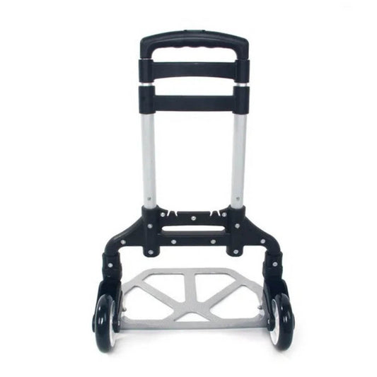 Portable Folding Collapsible Aluminum Cart Dolly Push Truck Trolley Black - Velora