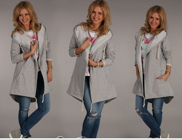 Chic Hooded Women's Sweatshirt