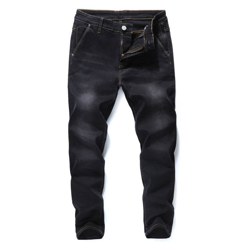 Men's denim jeans straight fitted pants
