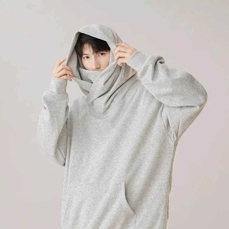 Autumn Winter Oversized Turtleneck Hoodie Pullover for mens - Velora