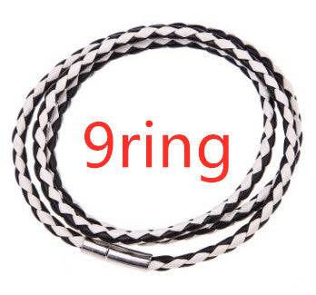 Personalized Mens Braided Genuine Leather Bracelet Stainless Steel Custom Beads Name Charm Bracelet For Men With Family Names - Velora