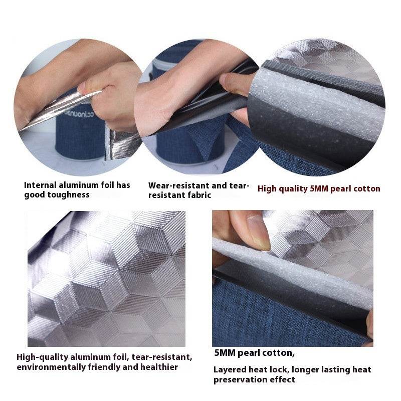 Women Fashion Thermal Insulated Denim Work Lunch Bag - Velora