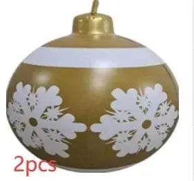 Christmas Ornament Holly Ball Outdoor Tree Decoration Christmas Balls for Yards - Velora