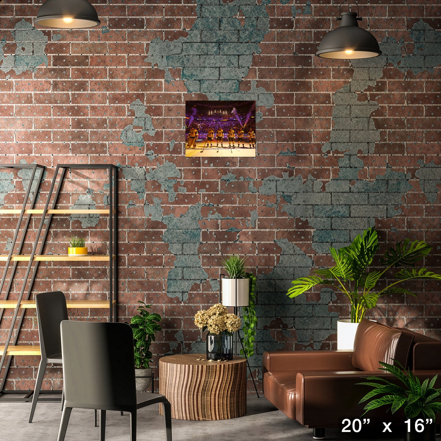 Vegas Golden Knights 16x20 Canvas Starting Line-Up - H