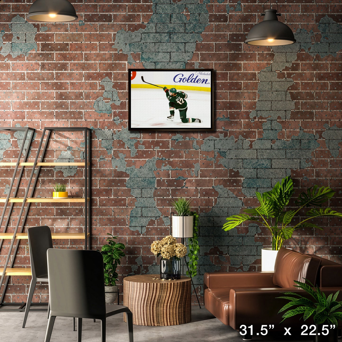 Matt Boldy 20x29 Framed Canvas Wild Shooting-H