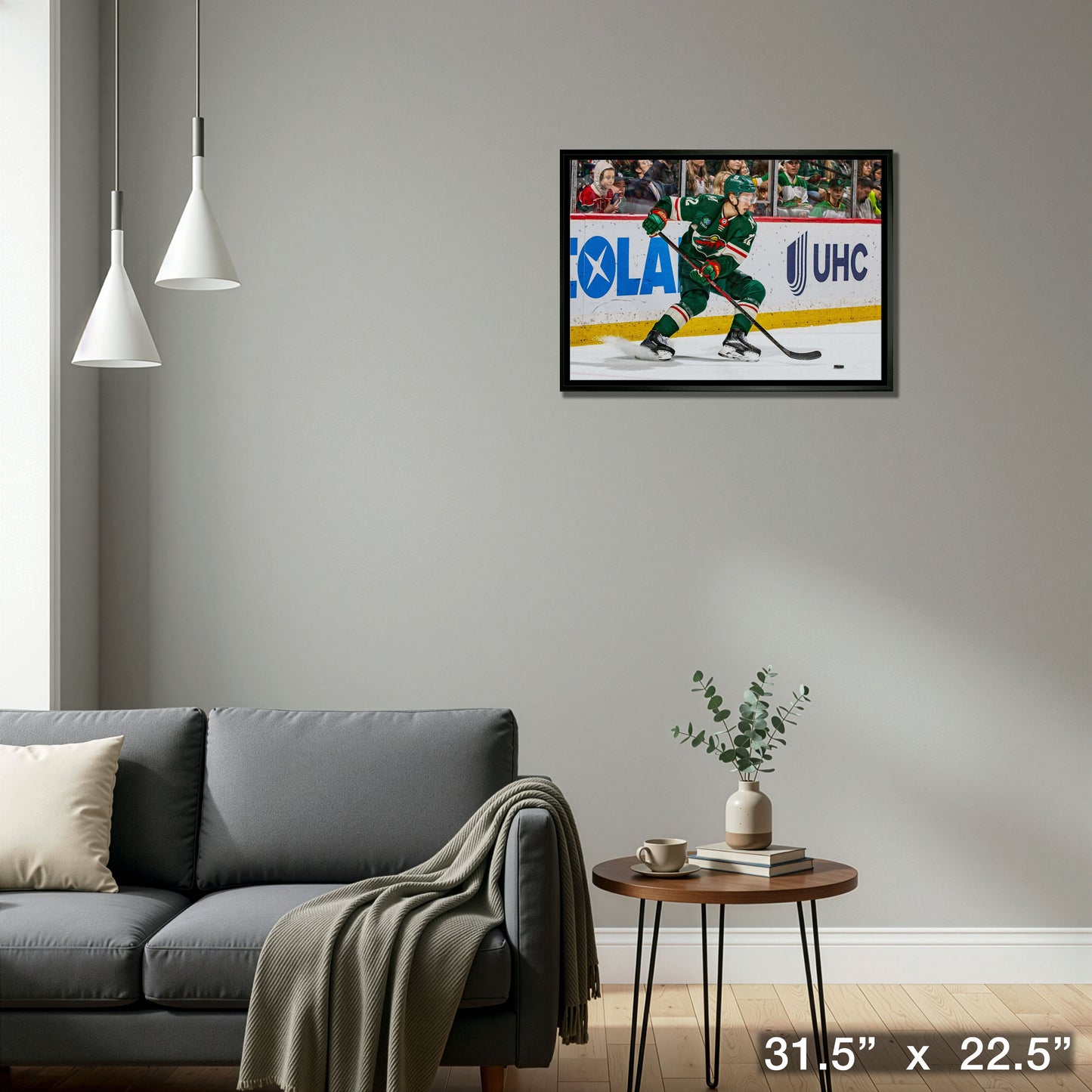 Matt Boldy 20x29 Framed Canvas Wild Skating-H