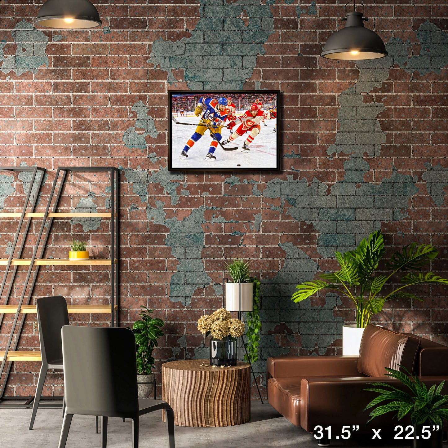 Leon Draisaitl Framed 20x29 Canvas Oilers 2023 Heritage Classic-H