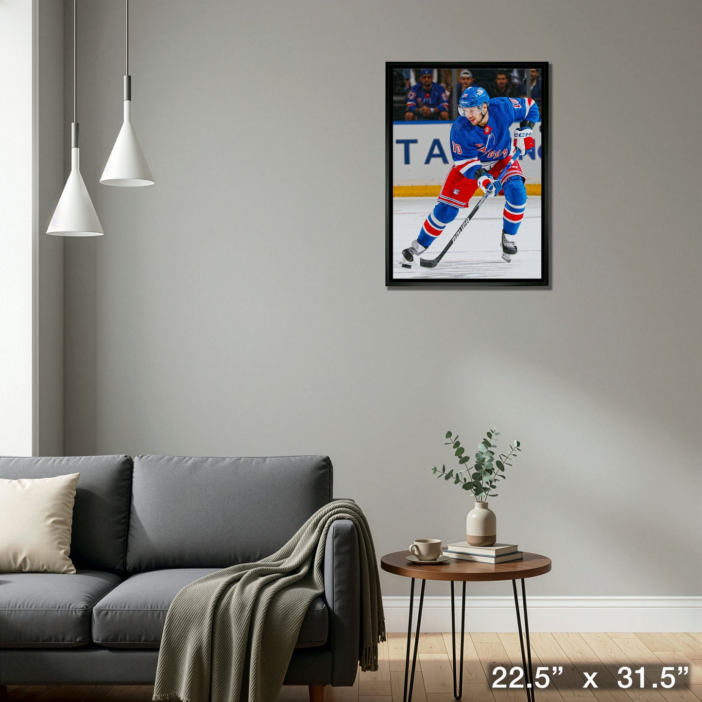Artemi Panarin Framed 20x29 Canvas Rangers Action-V