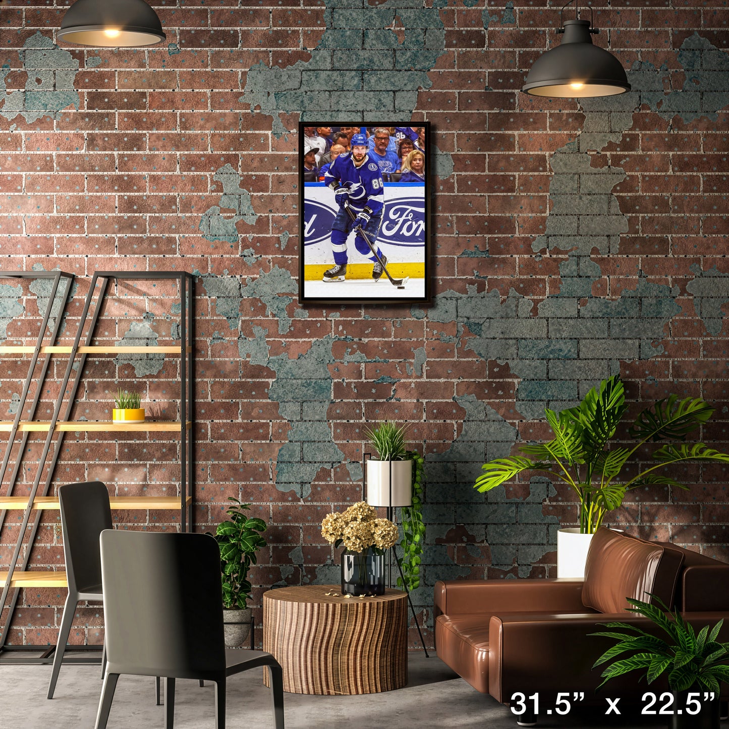 Nikita Kucherov Framed 20x29 Canvas Lightning Action-H
