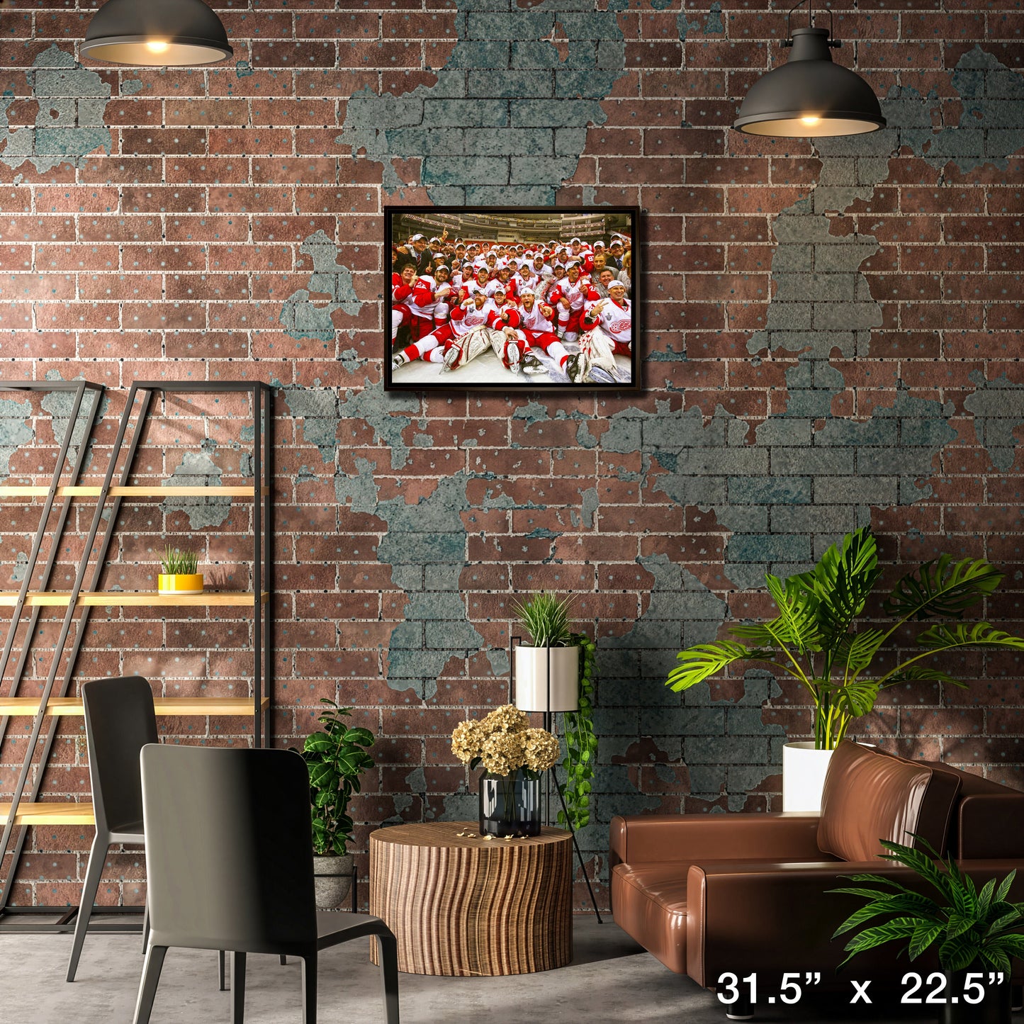 Detroit Red Wings 20x29 Framed Canvas 2008 Stanley Cup