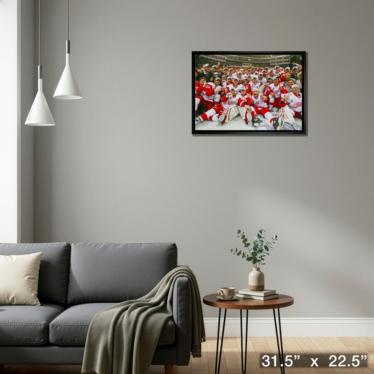 Detroit Red Wings 20x29 Framed Canvas 2008 Stanley Cup