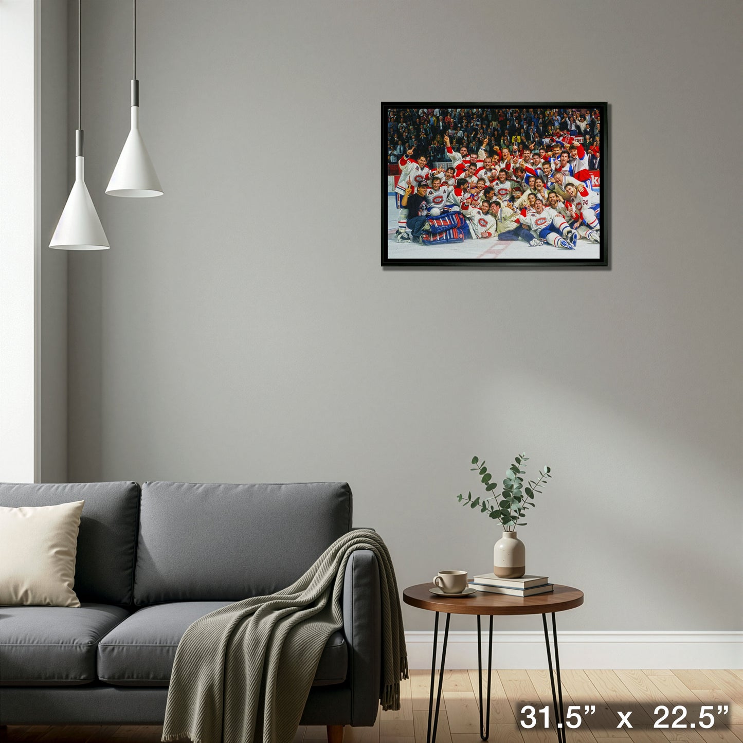 Montreal Canadiens 20x29 Framed Canvas 1993 Stanley Cup
