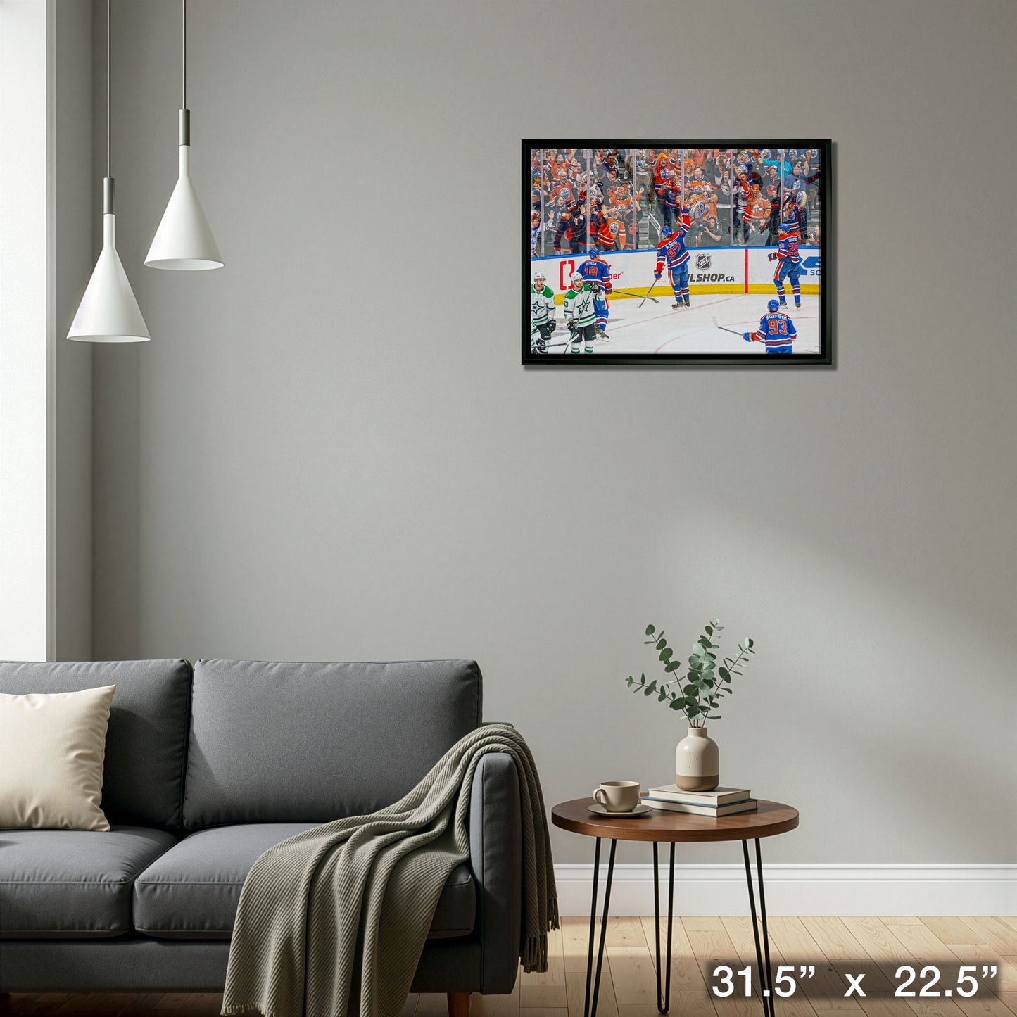 Edmonton Oilers 20x29 Framed Canvas Conference Final Celebration