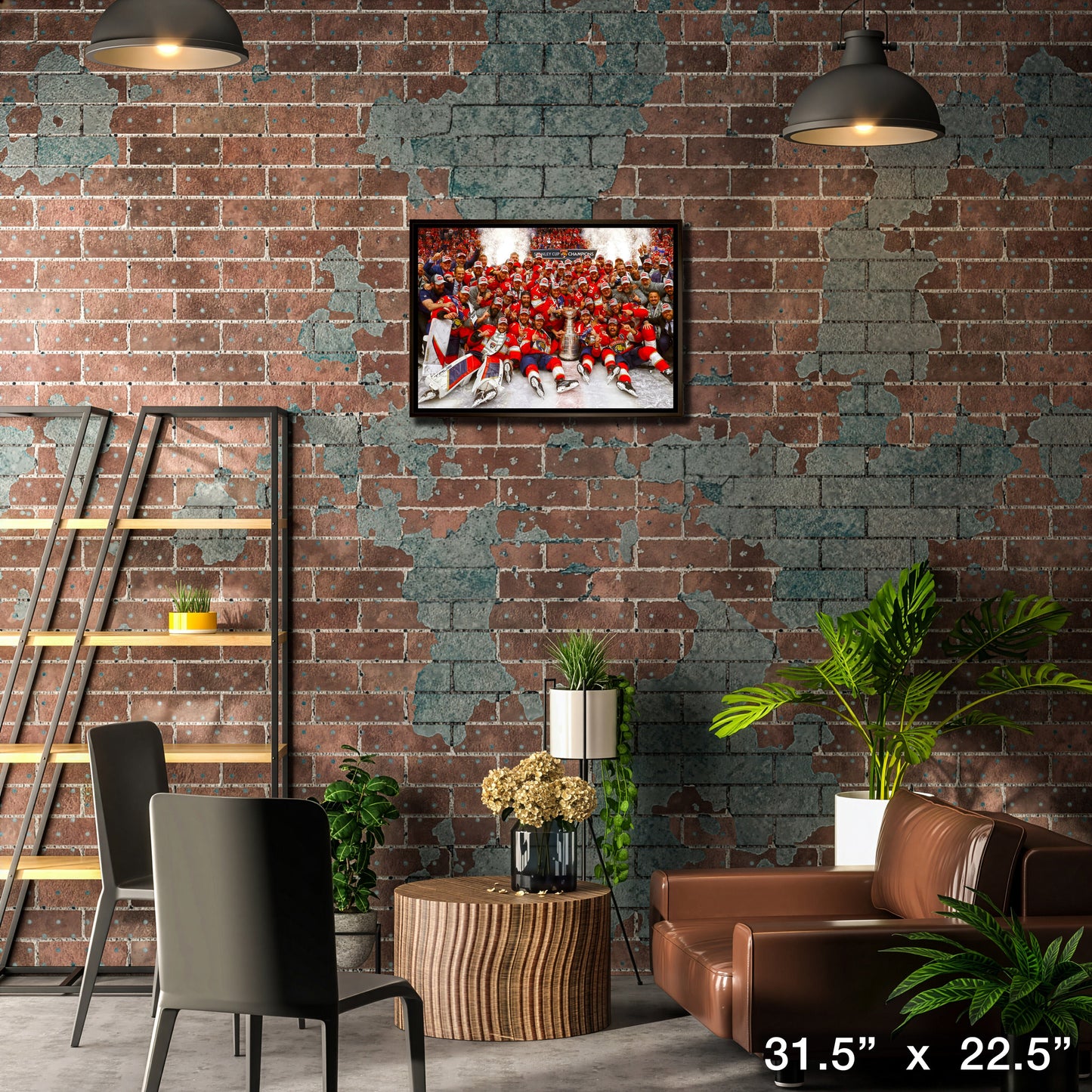 Florida Panthers 20x29 Framed Canvas 2024 Stanley Cup