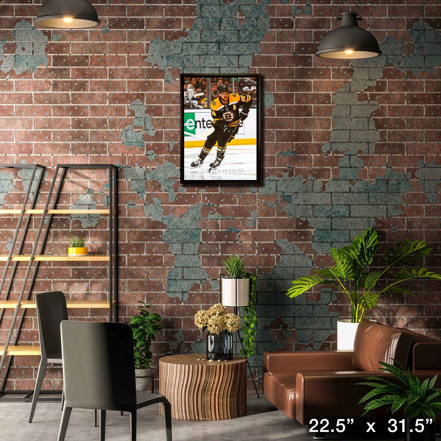 David Pastrnak 20x29 Framed Canvas Boston Bruins