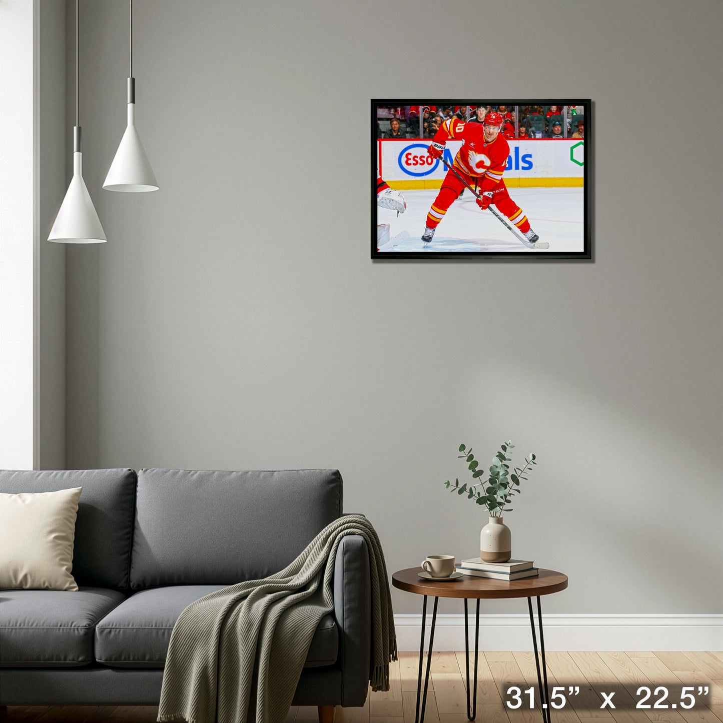 Jonathan Huberdeau 20x29 Framed Canvas Calgary Flames