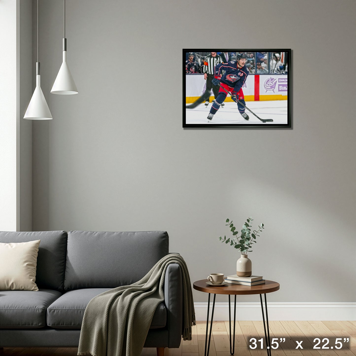 Zach Werenski 20x29 Framed Canvas Columbus Blue Jackets