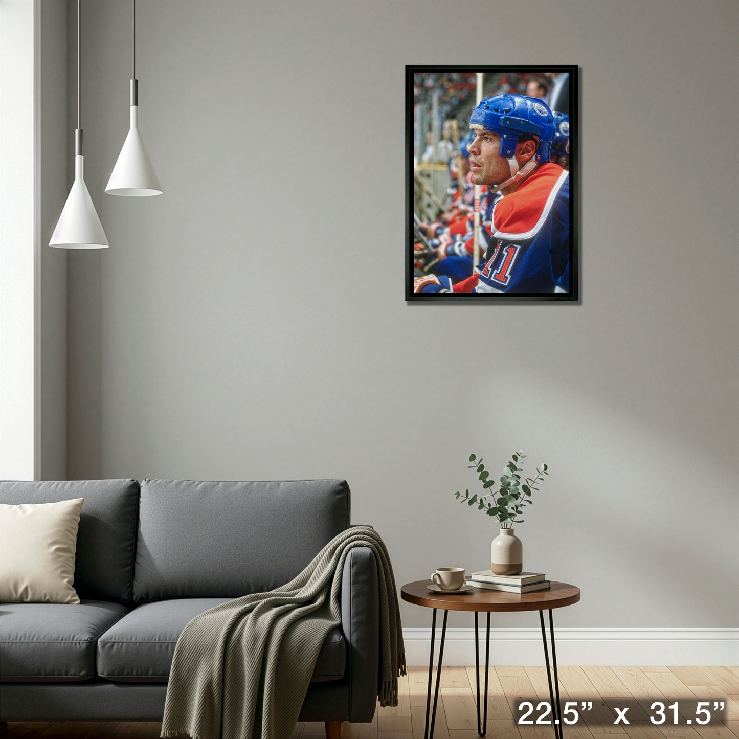 Mark Messier 20x29 Framed Canvas Edmonton Oilers