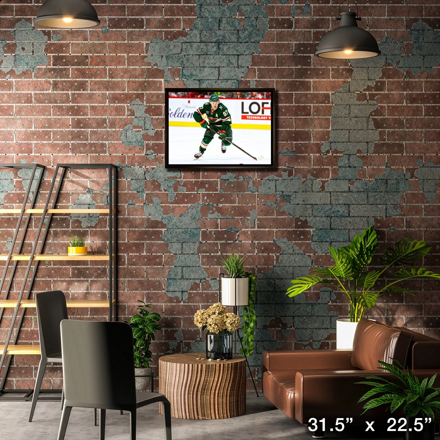 Kirill Kaprizov 20x29 Framed Canvas Minnesota Wild