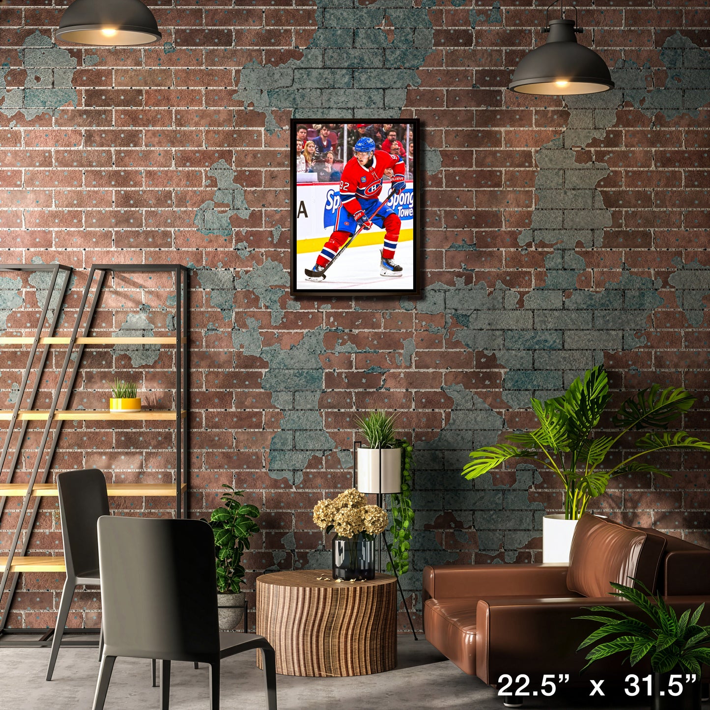 Patrik Laine 20x29 Framed Canvas Montreal Canadiens