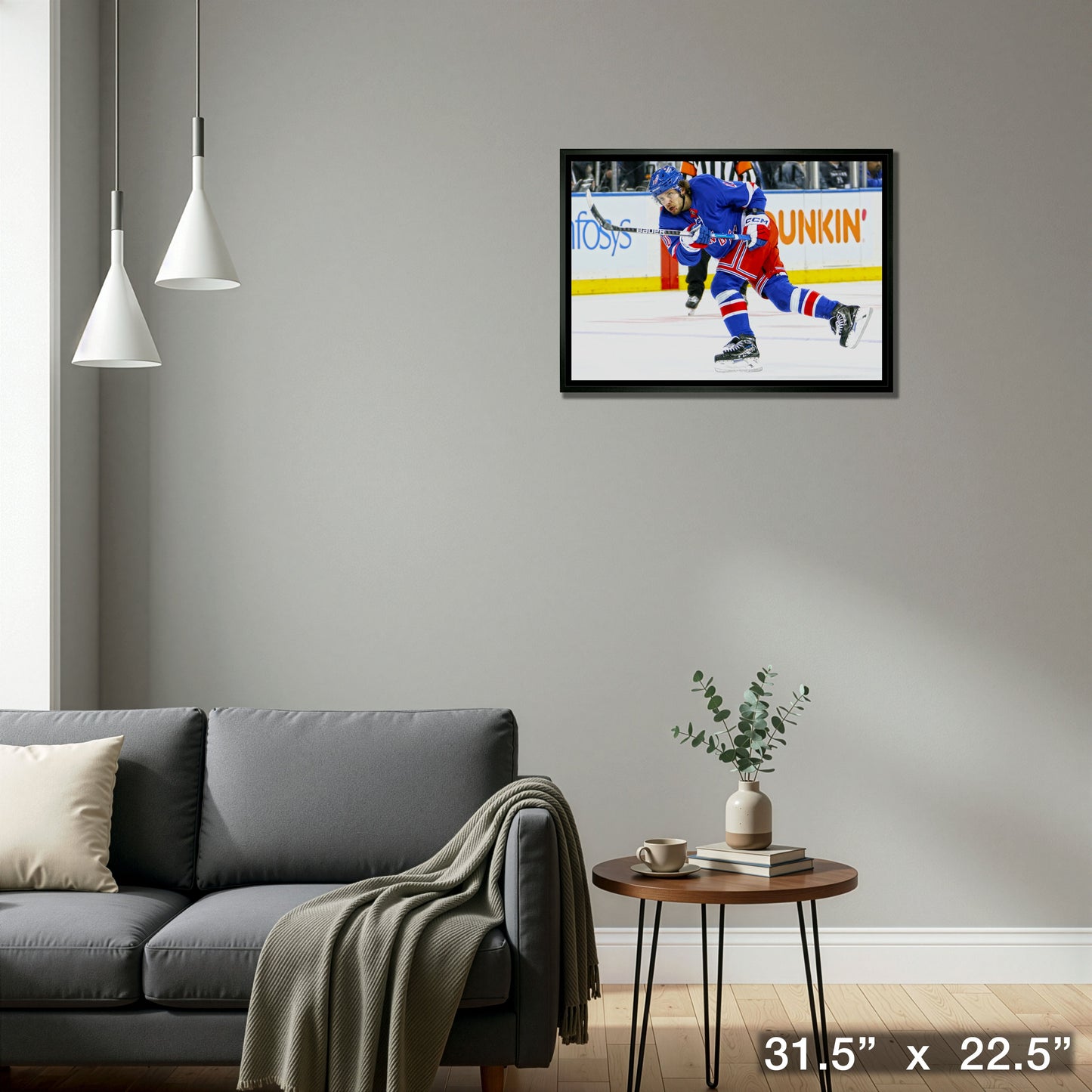Artemi Panarin 20x29 Framed Canvas New York Rangers