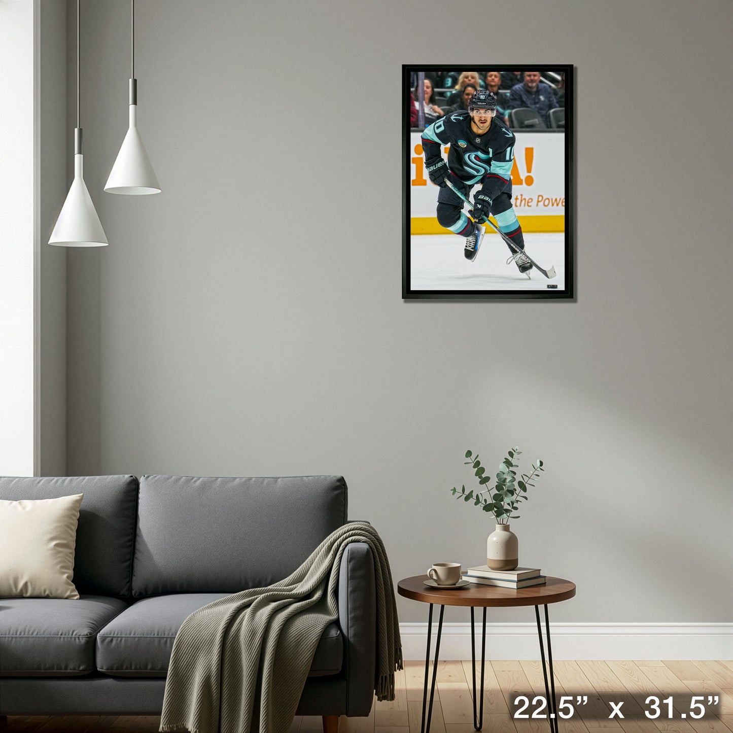 Matty Beniers 20x29 Framed Canvas Seattle Kraken