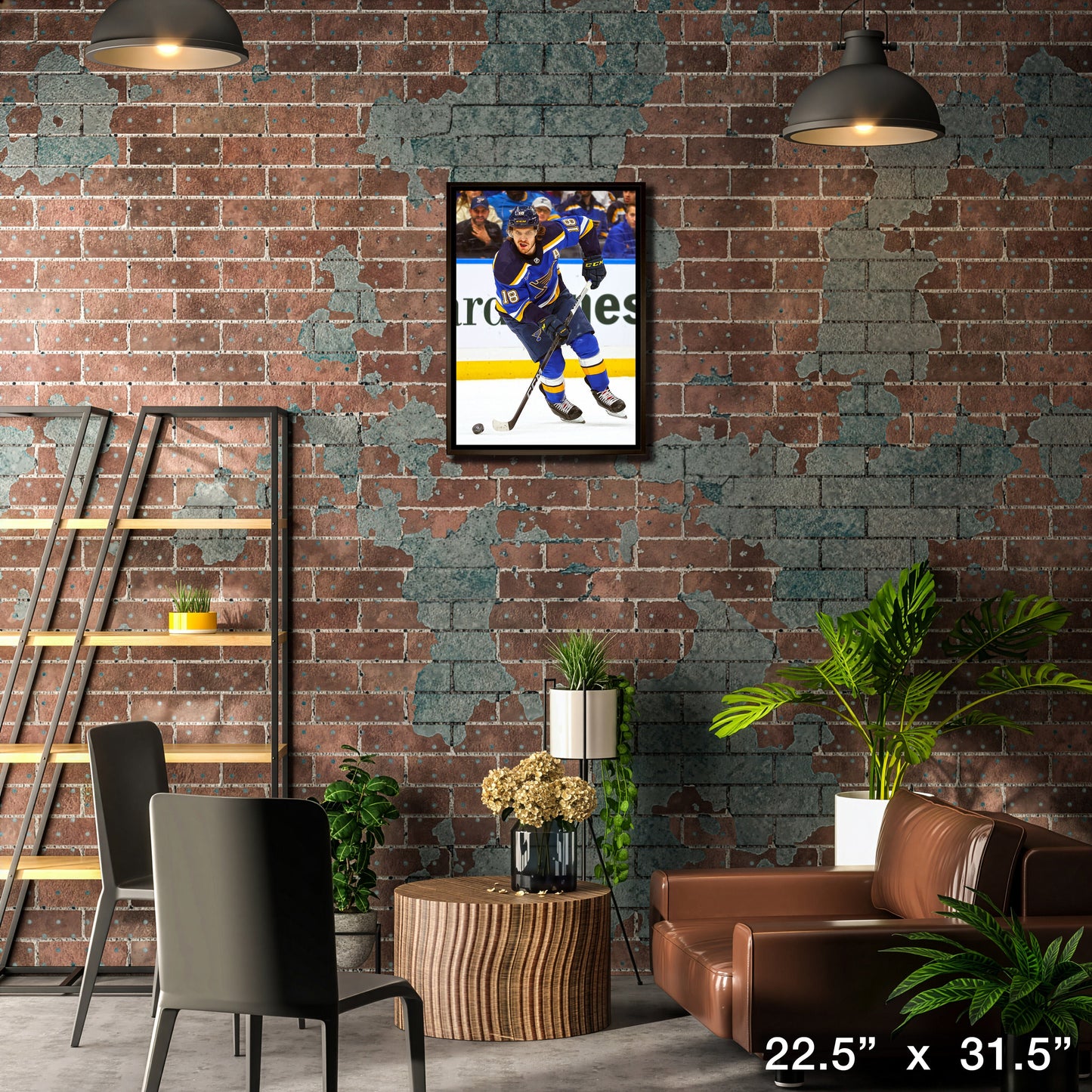 Robert Thomas 20x29 Framed Canvas St. Louis Blues