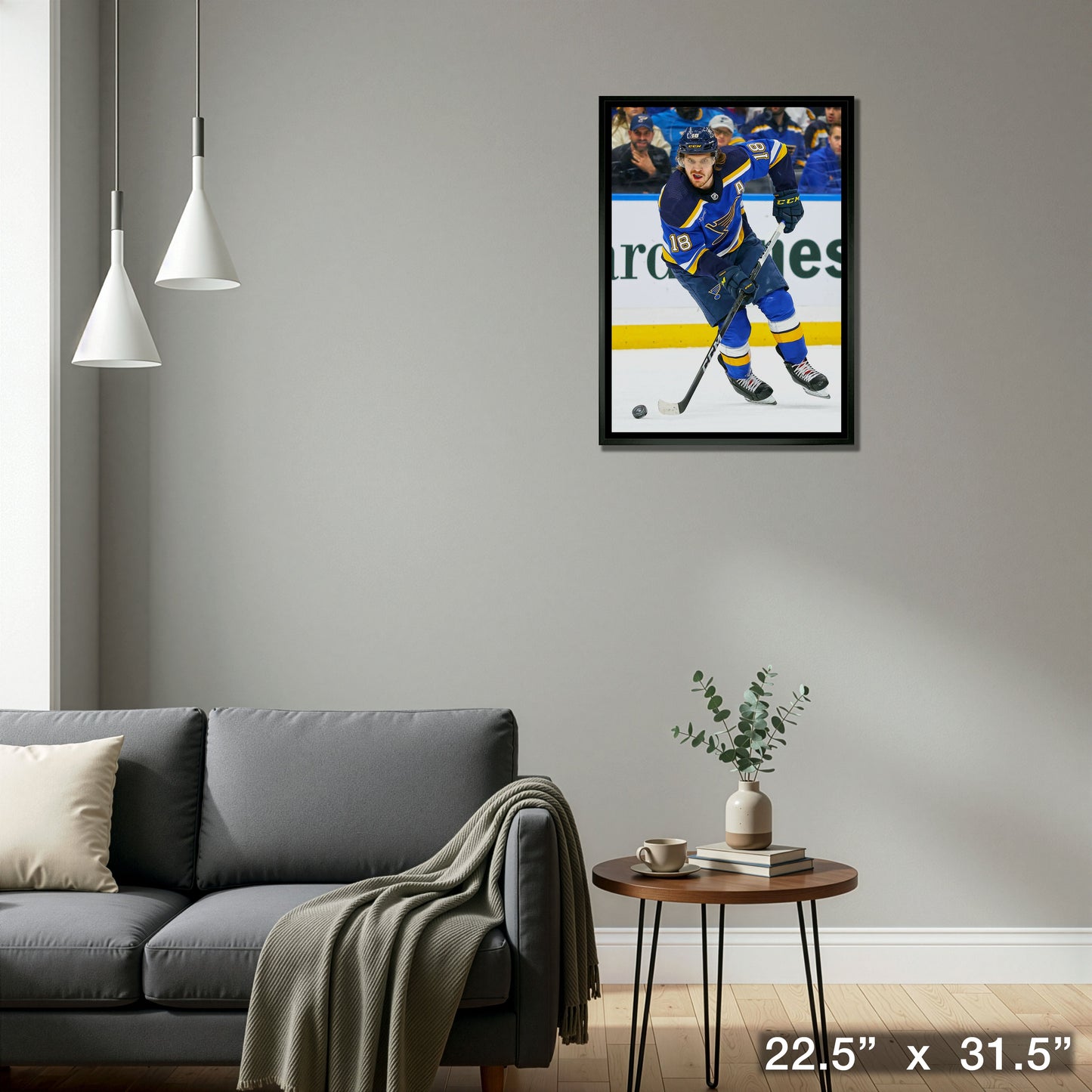 Robert Thomas 20x29 Framed Canvas St. Louis Blues