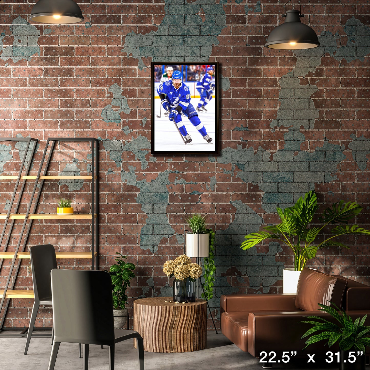 Nikita Kucherov 20x29 Framed Canvas Tampa Bay Lightning