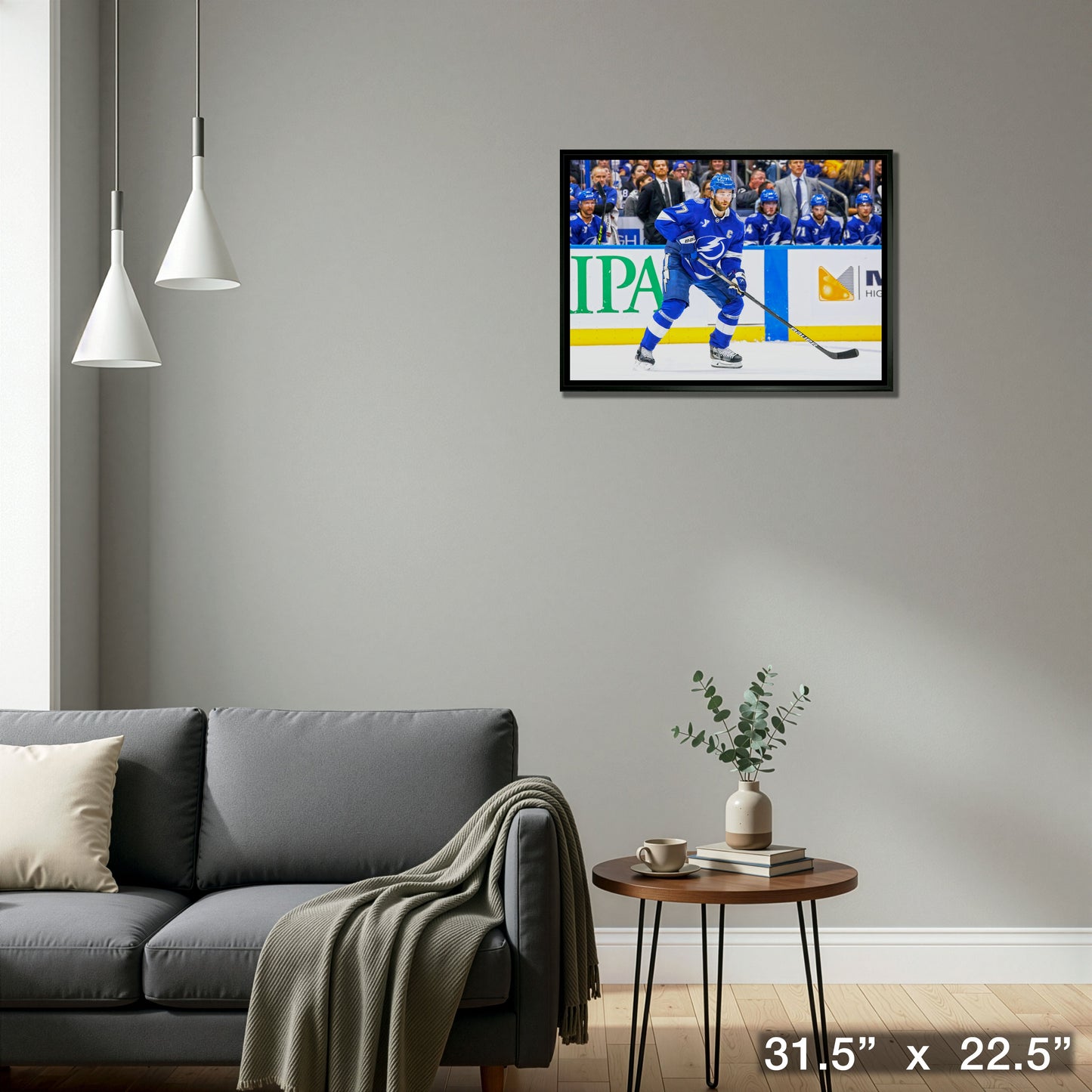 Victor Hedman 20x29 Framed Canvas Tampa Bay Lightning