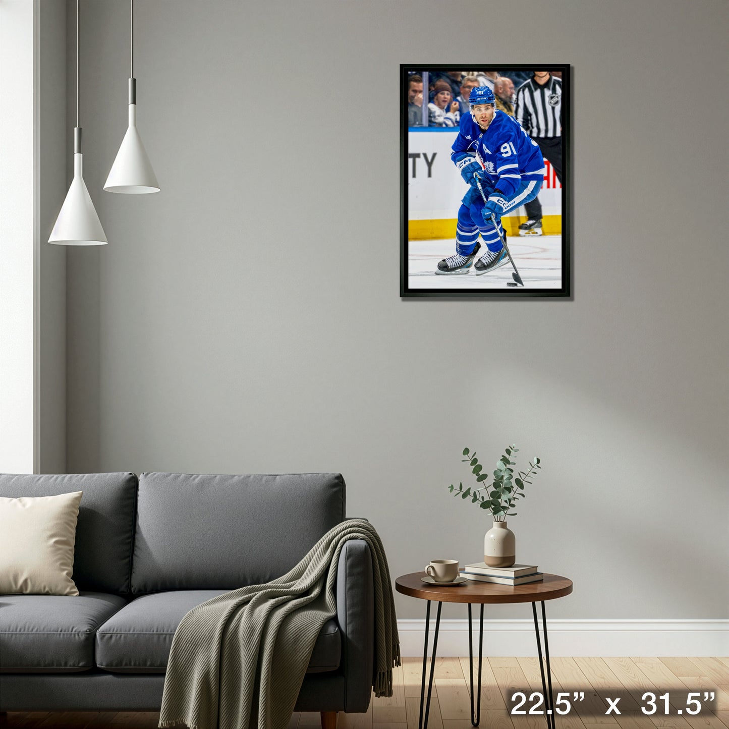 John Tavares 20x29 Framed Canvas Toronto Maple Leafs