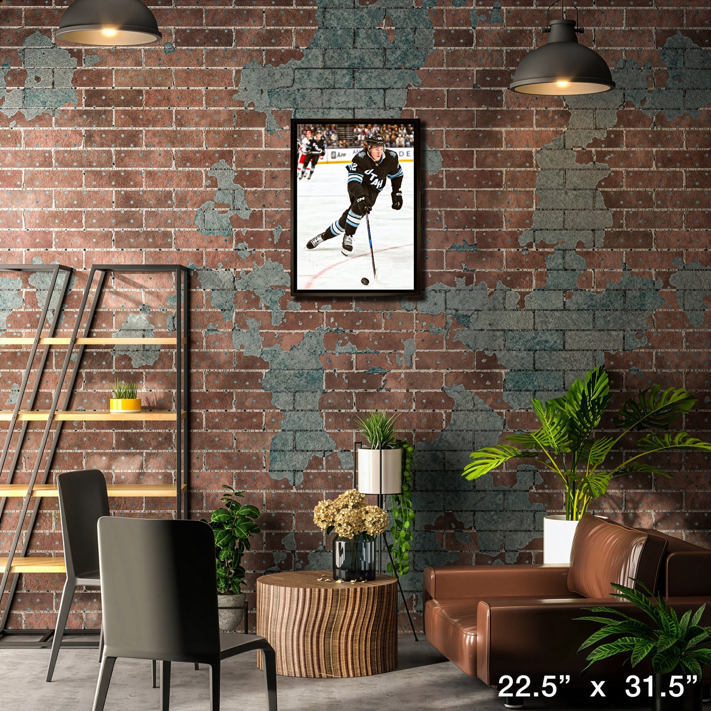 Logan Cooley 20x29 Framed Canvas Utah Mammoth