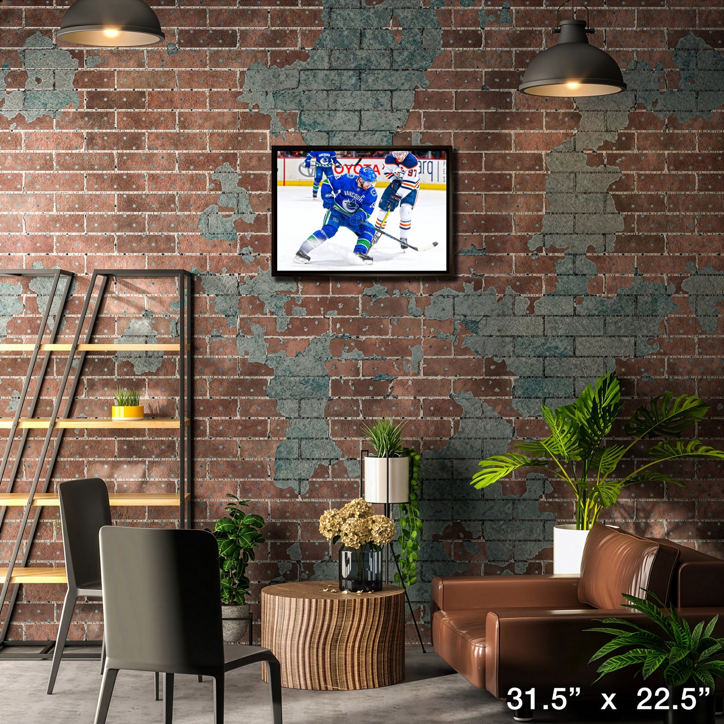 Henrik Sedin 20x29 Framed Canvas Vancouver Canucks