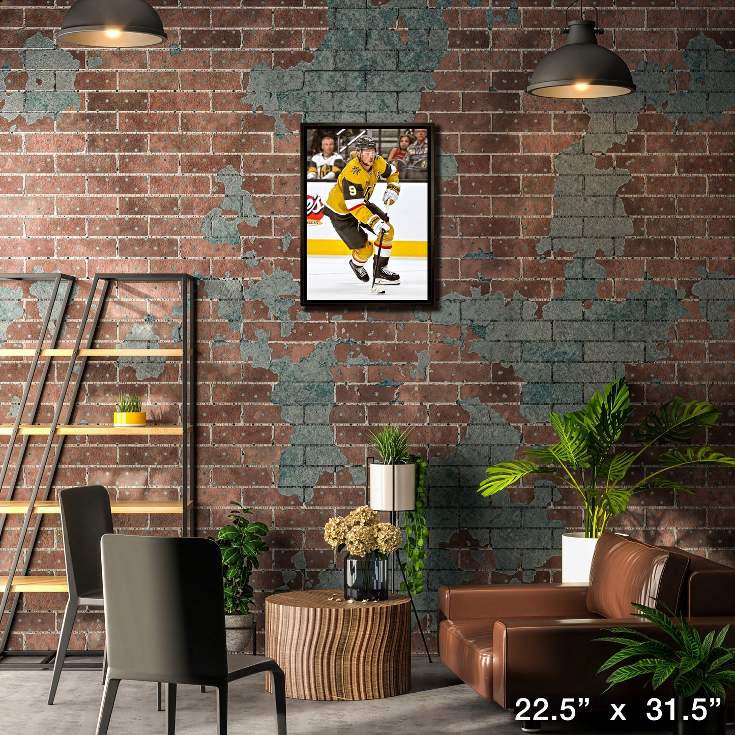 Jack Eichel 20x29 Framed Canvas Vegas Golden Knights