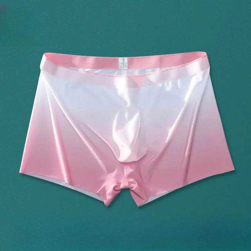 Ice Silk Men's Breathable Full Seamless Boxer Brief Pant underwear