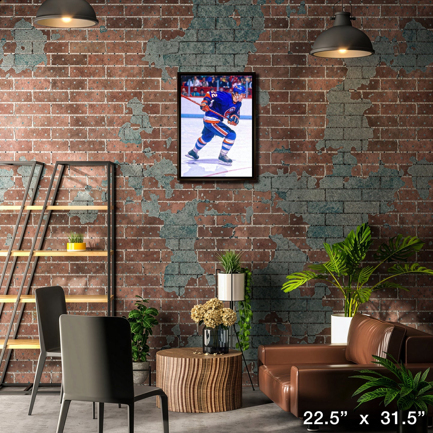 Mike Bossy New York Islanders Framed 20x29 Skating Canvas