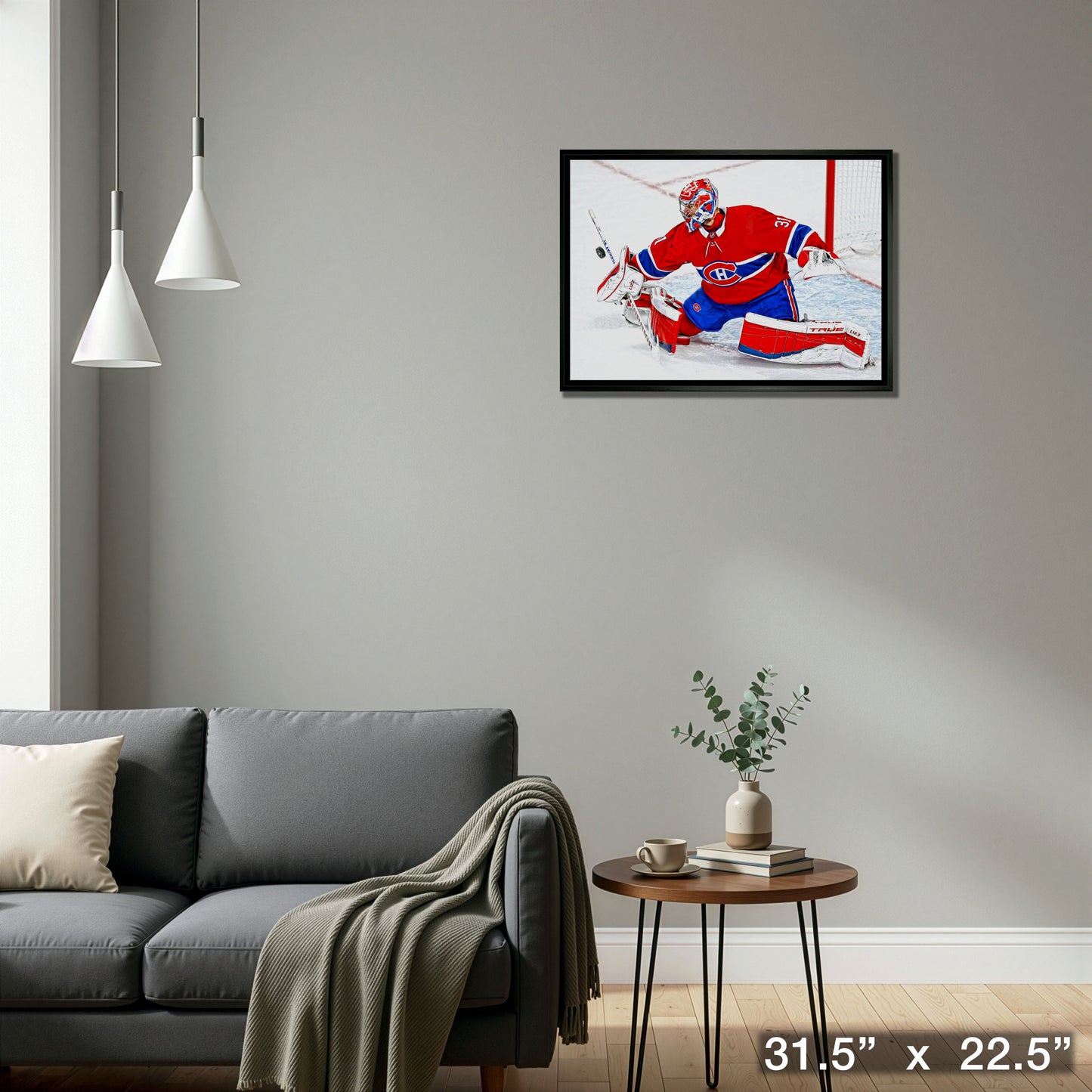 Carey Price Montreal Canadiens Framed 20x29 Blocker Save Canvas