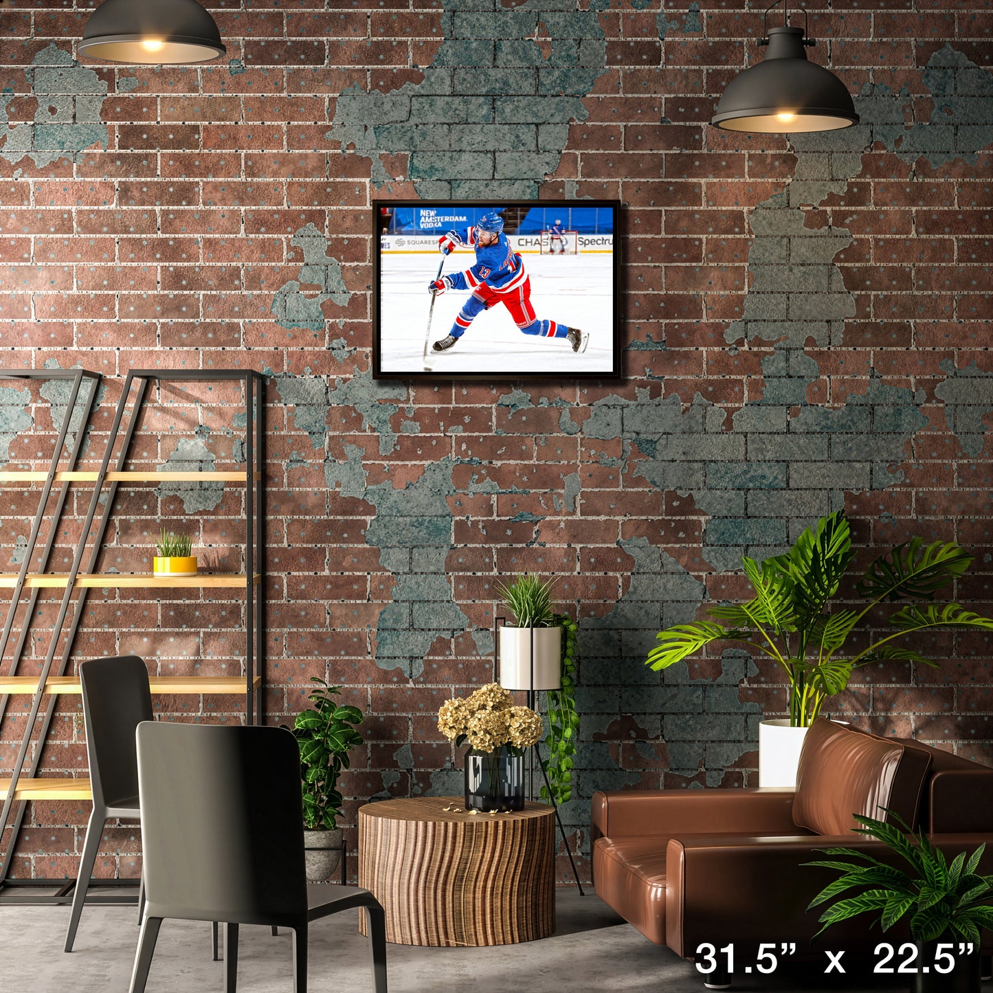 Alexis Lafreniere New York Rangers Framed 20x29 Shooting Canvas