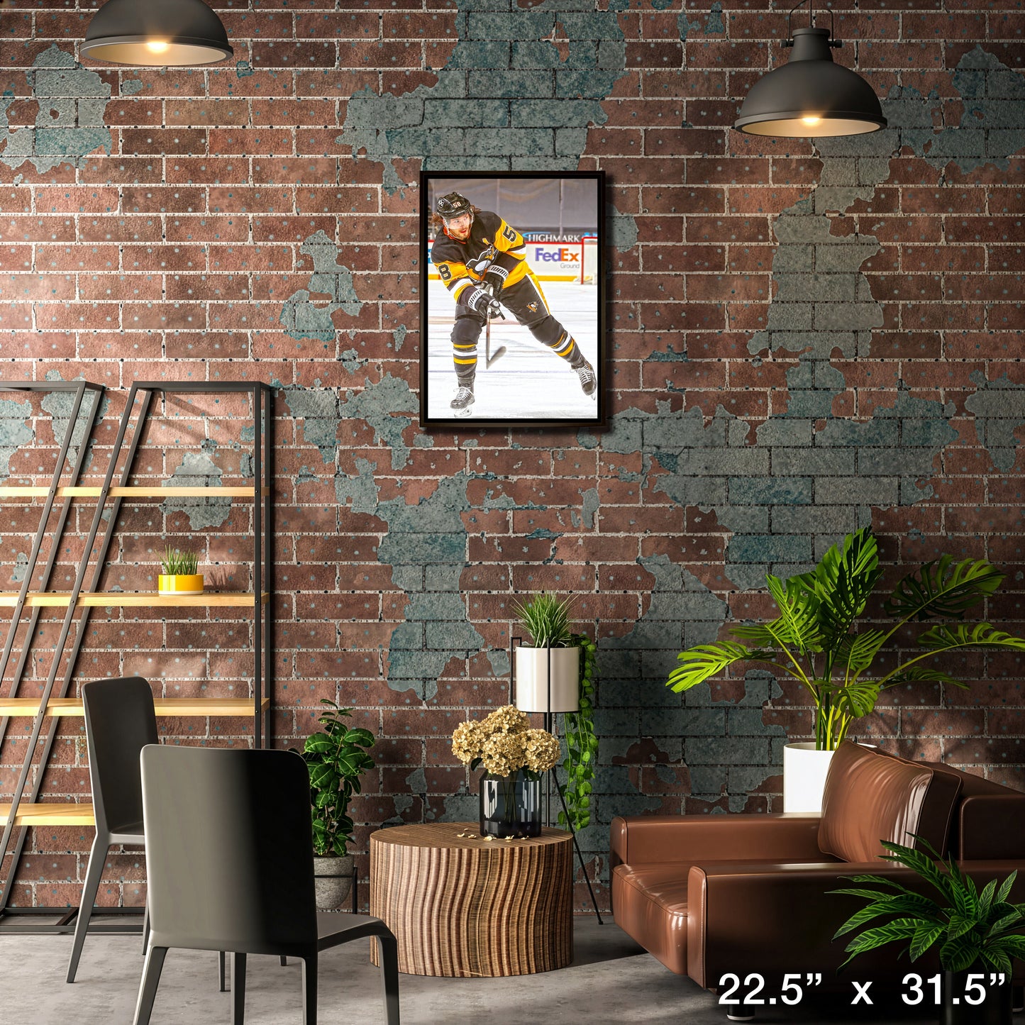 Kris Letang Pittsburgh Penguins Framed 20x29 Shooting Canvas
