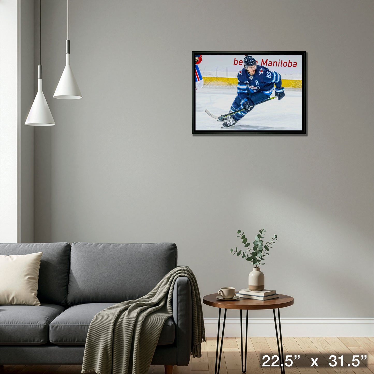 Mark Scheifele Winnipeg Jets Framed 20x29 Skating Canvas