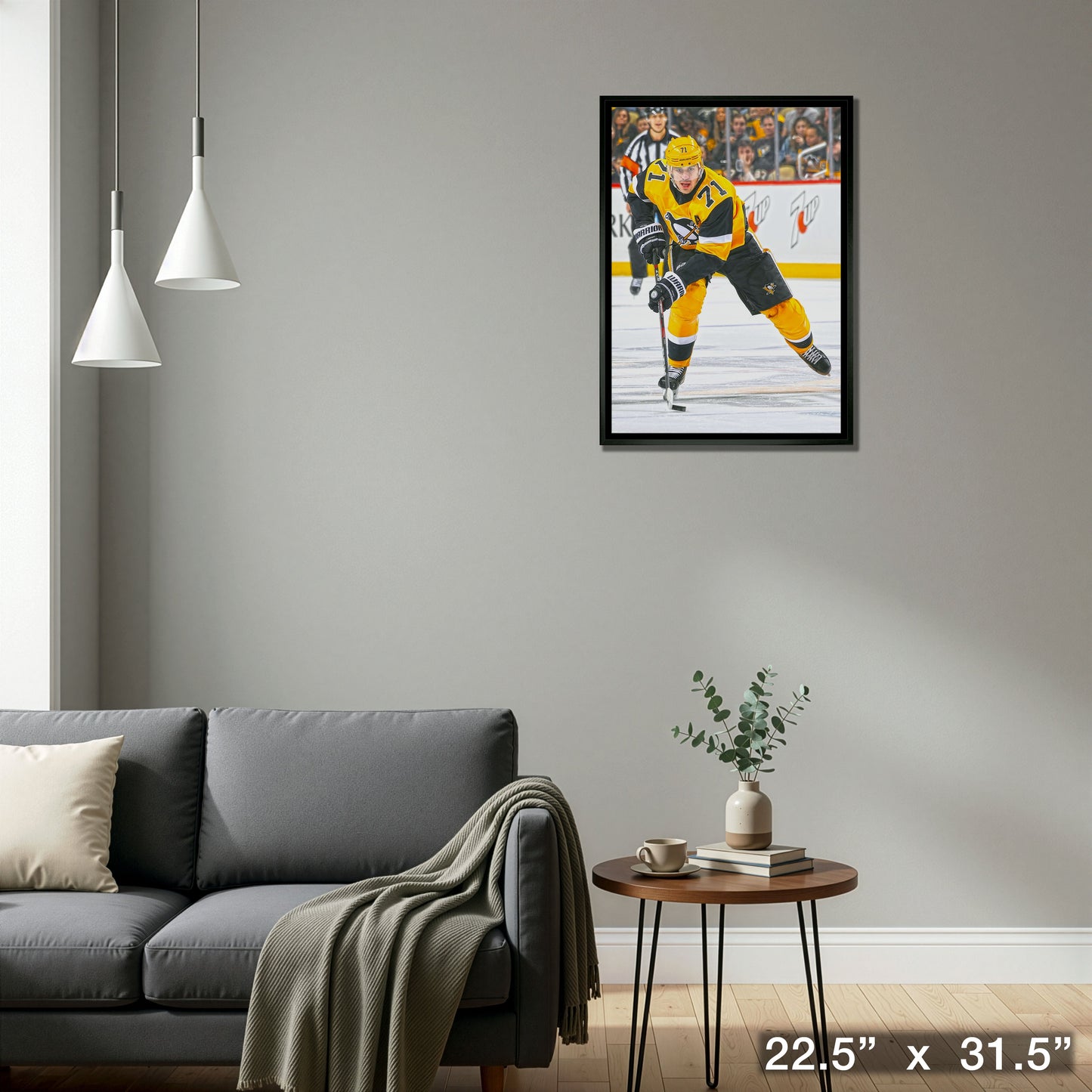 Evgeni Malkin Pittsburgh Penguins Framed 20x29 Skating Canvas