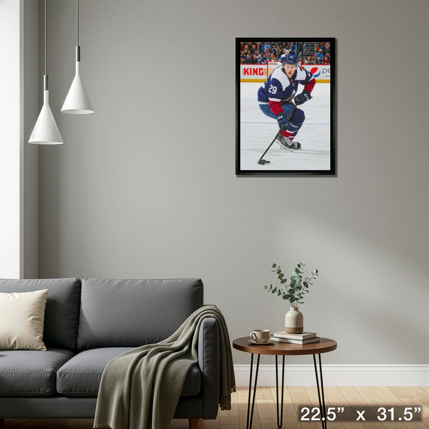 Nathan MacKinnon Colorado Avalanche Framed 20x29 Canvas