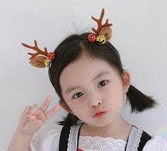 Mori Style Deer Hairpin A Pair Of Hairclips Children's Cute Christmas Headband - Velora